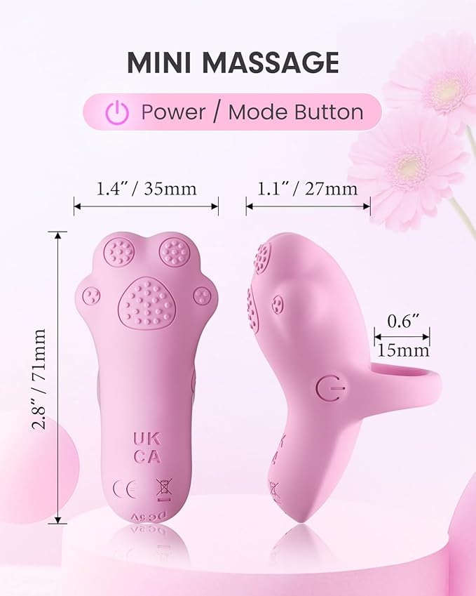 Portable Mini Facial Massage Ball, Waterproof Rechargeable Powerful Multifunctional Eye Face Finger Massager (Pink)