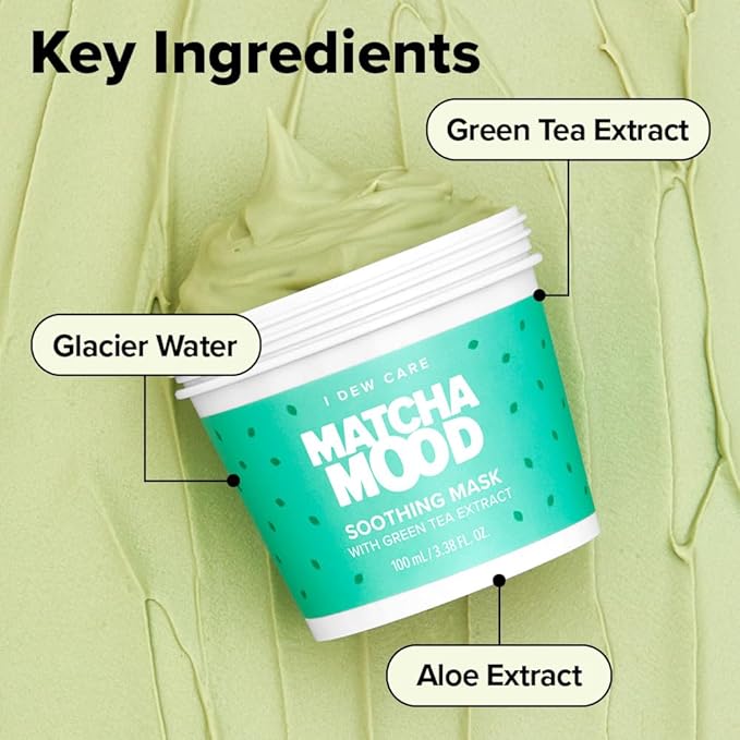 I DEW CARE Wash Off Face Mask Skincare Gift Set - Mini Scoops | Facial Masks, Matcha, Hyaluronic Acid, Korean Self Skincare, Facial Treatment, Cruelty-Free, Stocking Stuffers, Travel Size, Mini Set