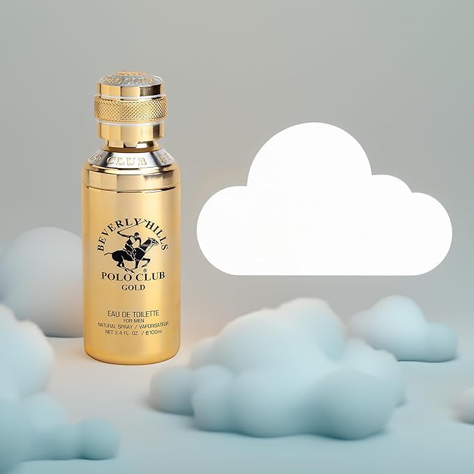 Beverly Hills Polo Club Cologne for Men Bonus Pack Designer Eau De Toilettes 3.4oz + 0.5oz 2 count (Gold)