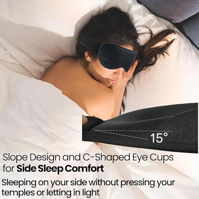 Sleep mask,100% Light Blocking Eye mask,Superior Materials to Silk,Travel Essentials,Sleeping mask,Eye mask for Sleeping - B-2-202508011518