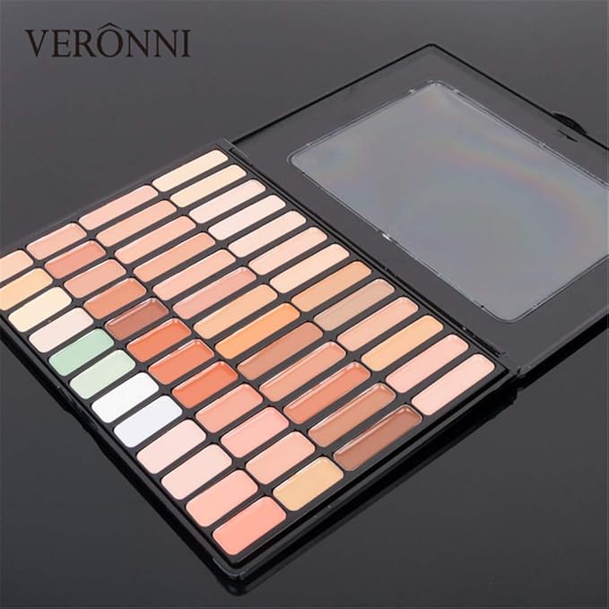 VERONNI Concealer Palette 50 Color Professional Cream Contour Makeup Cosmetic Palette Salon and Daily Use Contouring Foundation Kit (50 color concealer)