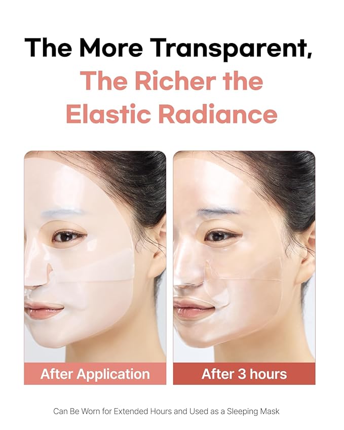 Mucin Collagen EGF Mask (Plant Mucin & 7 Collagen Complex) Hydrogel Sheet for Overnight Moisturizing Skincare, 5 Pack – Bestselling Korean Face Mask, Glass Skin Glow Up Essentials