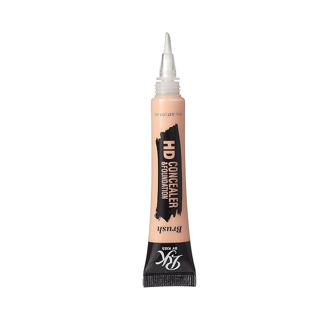 Ruby Kisses HD Concealer & Foundation Brush Flawless Full Coverage Face Makeup Lightweight Highlighter Long Lasting Under Eye Conceals Contour Corrector (Nude)