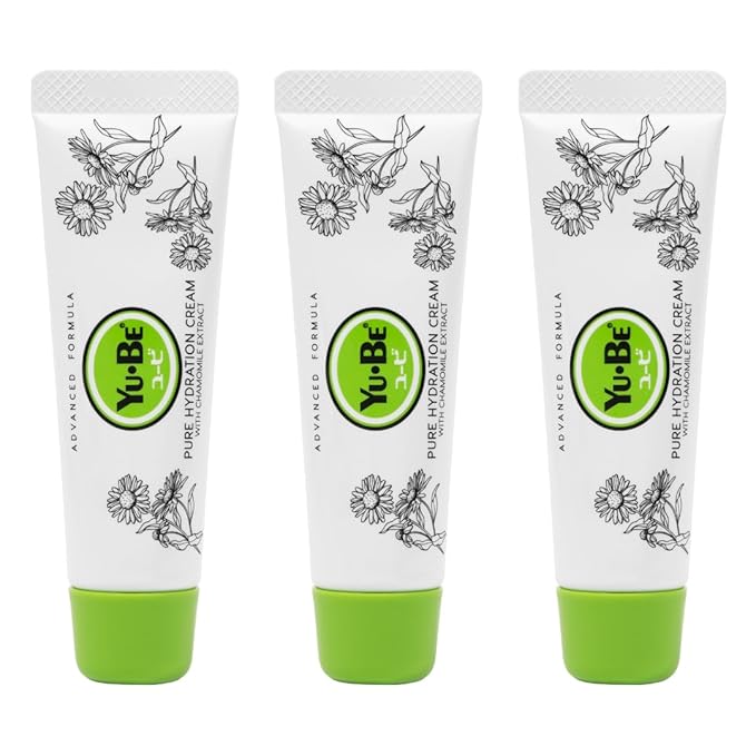 Yu-Be Advanced Formula Pure Hydration Cream Trio - Daily Oil & Fragrance Free Moisturizer to Hydrate & Soothe Sensitive Skin | Moisturizing Lotion Safe for All Skin Types & for Face, Body, & Hands