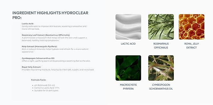 Zemits HydroClear Pro – Professional Hydrodermabrasion Solution for Spa Facial Machines – Gentle Purifying Formula for Smooth, Refreshed-Looking Skin | 16 fl oz