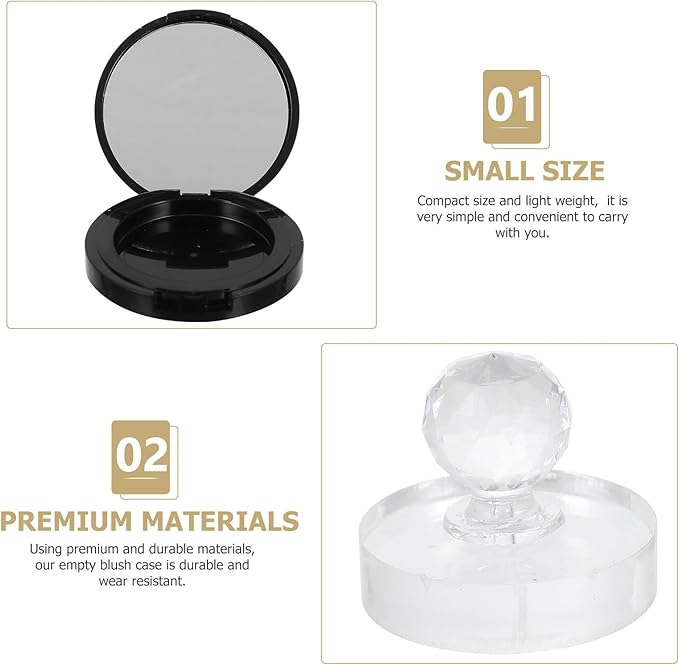 FRCOLOR 1 Set Portion Tray Loose Powder Compact Case Makeup Pallete Blush Storage Case Blush Container Reusable Blush Case Diy Empty Makeup Lipstick Container Blank Abs Sample Travel