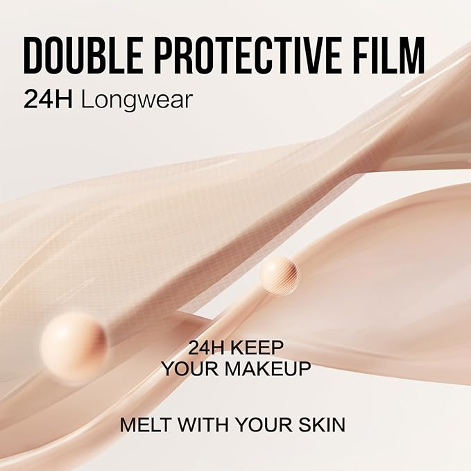 Lasting Air Cushion Cream Face Foundation Makeup, Lightweight, Medium to Full Coverage, Semi-Matte, Long-Lasting Oil Control Finish Foundation, P02 Fair For Oil Skin (Refill Included)