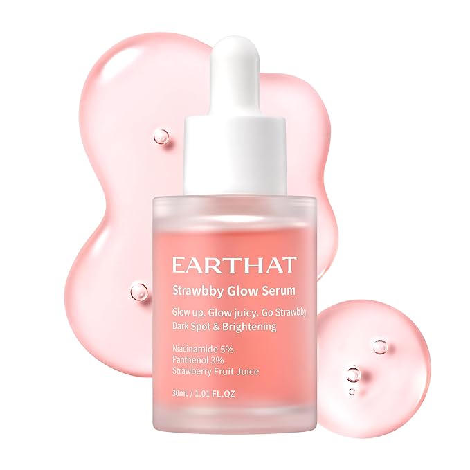 Niacinamide Serum Dark Spot Corrector with Fermented Strawberry Juice – Hydrating Brightening Face for Women, Korean Glass Skin Skincare with Sebum Control, Radiance, Blemish Correction