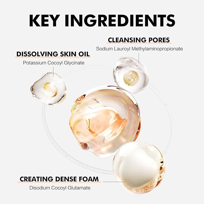 CARSLAN Face Wash, Gentle Hydrating Foaming Facial Cleanser, Soothing Cleansing Mousse, Deep Cleans Pores, Makeup Remover, Daily Face Cleanser for All Skin Types (3.38 Fl Oz)