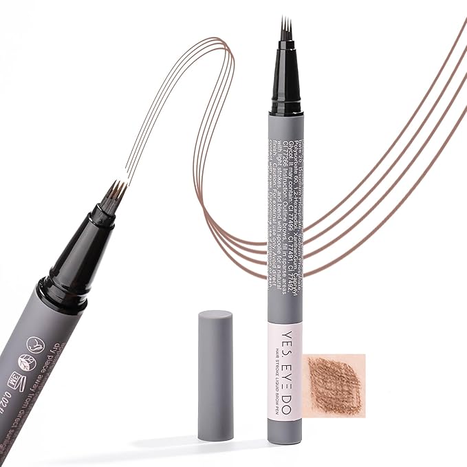 Auburn Eyebrow Pencil with 4-Prong Micro-Fork Tip, Red Eyebrow Pen for Red Head, Create Hair-like Stroke for Natural Brows, 24H Long Wear, Smudgeproof YES.EYE DO (Rustic Red-Auburn)