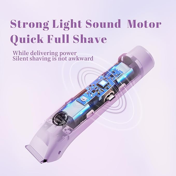 4-in-1 Waterproof Bikini Hair & Body Hair Trimmer - Rechargeable Shaver - IP7-compact for Travel， Cordless Use