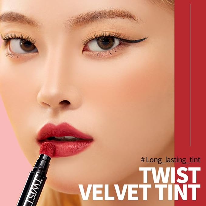 PASSIONCAT Long Lasting Lip Stain for Lips and Cheek Tint | High Pigment Color | lightweight Matte Finish | Weightless | Full Coverage | Twist Velvet Tint #4 (No.4)