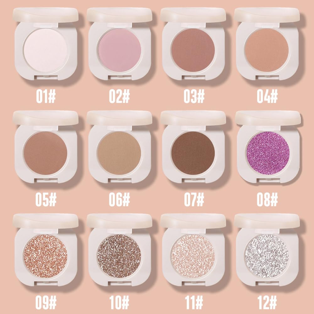 Pressed Single Matte Eyeshadow Palette Makeup, Brown eyeshadow For Women, Pigmented Waterproof Sombras Para Ojos, Single Pressed Powder Vegan, Talc, Paraben & Cruelty Free(05)
