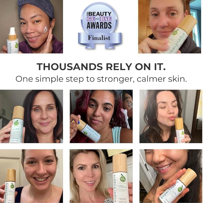 superSupple Barrier Repair Cream – Barrier Reset for Dry, Sensitive, Aging Skin – Ceramides, Peptides, Polyglutamic acid - Deep Hydration Face Cream – Prebiotic Face Moisturizer – Fragrance-Free, 60ml