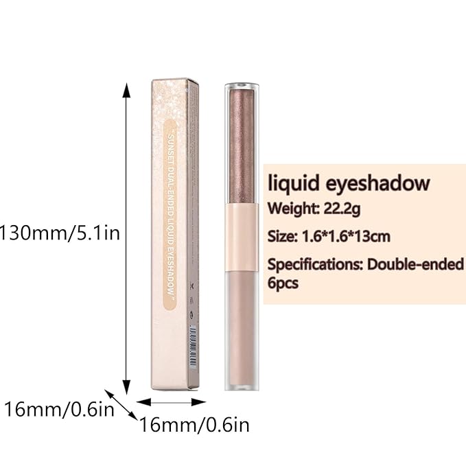 Coco Brown Matte Liquid Eyeshadow Glitter Double Ended Metallic Eyeshadow Sticks For Eyes Pencil Primer Base Quick Drying Waterproof Long Lasting Highlight Stick And Shadow Pen Eye Makeup（#3）