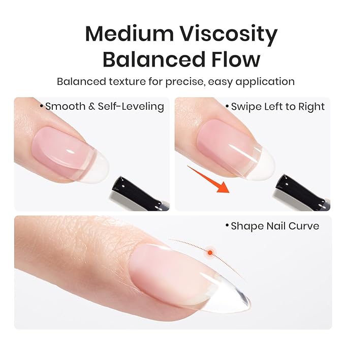 Beetles Builder Gel for Nails -15ml 7 in 1 Milky White Nail Strengthener Gel for Building Apex & Nails Extension DIY Salon Nail Art Design Beauty Gift Sets for Mom Women