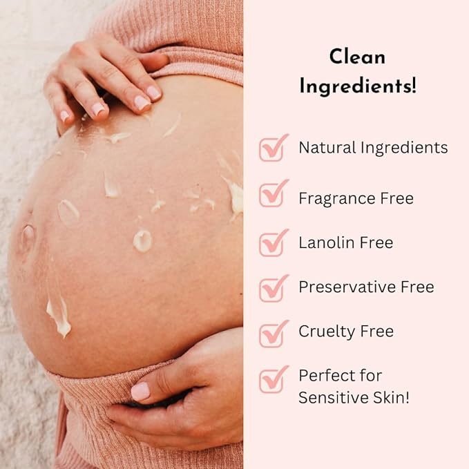 Belly Bundle - Organic Belly Balm and Natural Oil for Pregnancy Stretch Marks and Scars (5 piece set - SM)