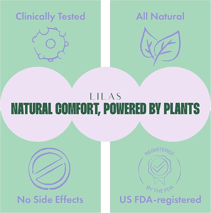 LILAS Period Cramps Pain Relief Patch, 5 Pack | Instant Relief for Menstrual Cramp, PMS, Endometriosis & PCOS | 12-Hour Comfort | Natural & Vegan Topical Patches | Trusted Formula & Upgraded Design