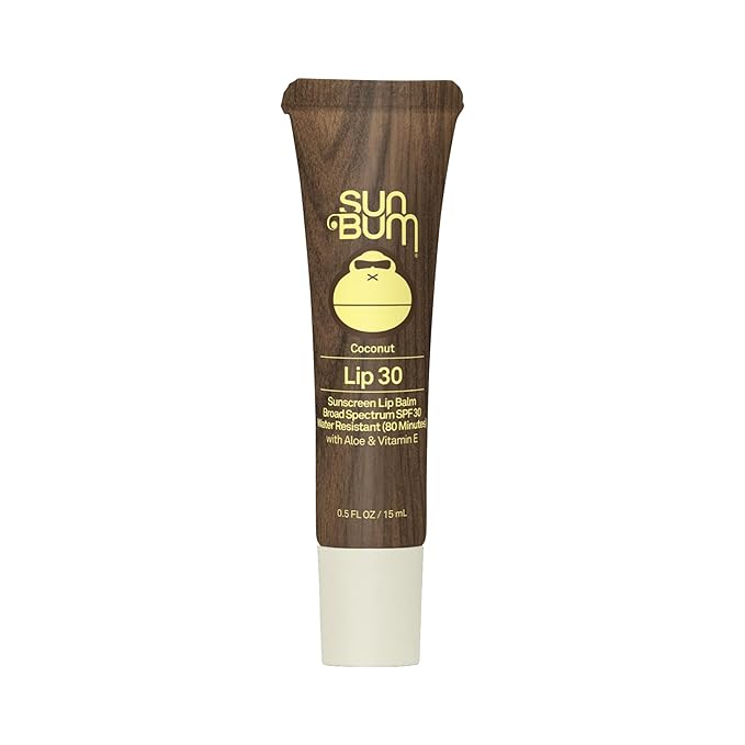 Sun Bum SPF 30 Sunscreen Coconut Lip Balm Sunscreen - Broad Spectrum Moisturizing with Aloe & Vitamin E - Hawaii 104 Act Compliant (Made Without Octinoxate & Oxybenzone) - 0.5 oz