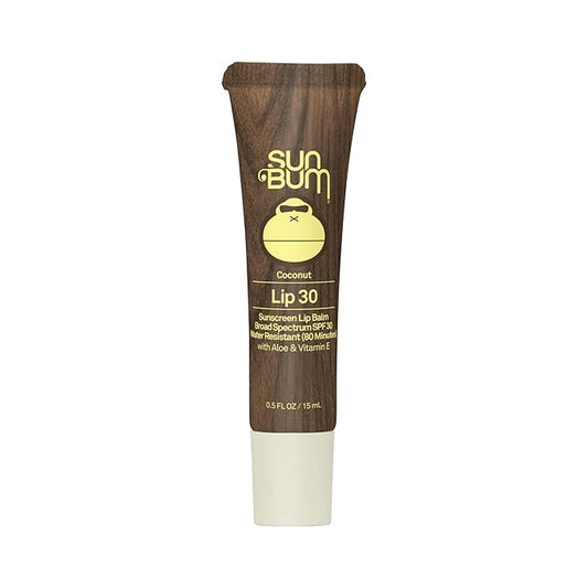 Sun Bum SPF 30 Sunscreen Coconut Lip Balm Sunscreen - Broad Spectrum Moisturizing with Aloe & Vitamin E - Hawaii 104 Act Compliant (Made Without Octinoxate & Oxybenzone) - 0.5 oz