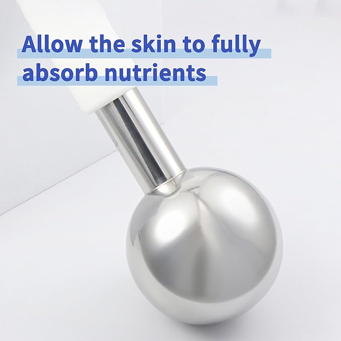 Ice Globes for Face & Eyes, Unbreakable Stainless Steel Cryo Massagers for Skincare Routines, Multifunctional Cold Roller Cooling Globes for Puffiness, Sagging Skin, Fine Lines, and Facial Relaxation