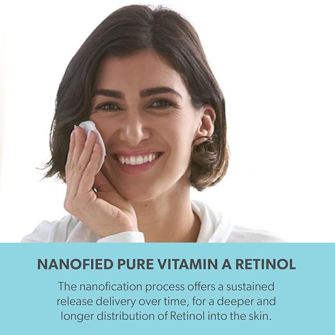 Retinol Vitamin A Resurfacing Pads for Daily Facial Treatment - Niacinamide & Witch Hazel - Exfoliates Skin & Pores - Reduces Fine Lines and Wrinkles - Serious Skincare - 60 Pre-Moistened Disc