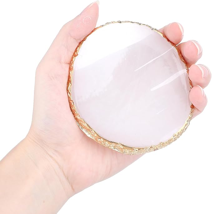 Resin Nail Art Palette Gold Edge Nail Holder Heart Shaped Color Makeup Foundation Mixing Tools Display Board Gel Nail Art Color Mixing Palette Painting Tray Manicure Tool (Irregular White)