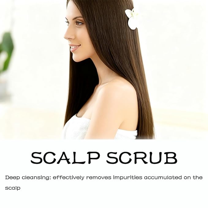 Exfoliating Scalp Scrub With Batana Oil, Deep Cleansing Exfoliator for Oily Scalp & Dandruff Relief, Gentle Scalp Care for Men & Women(4Oz/Pcs) (1Pcs)