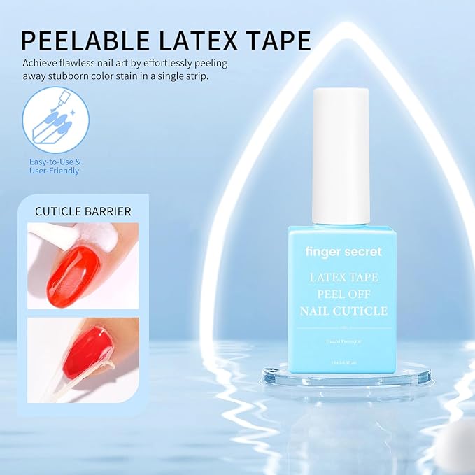 Gel Nail Polish Remover Kit: Nail Polish Remover, Latex Tape Peel Off Cuticle Remover,3IN1 Nail Strengthener for Nail Growth and Nail Health Gel Nail Remover Tools kit