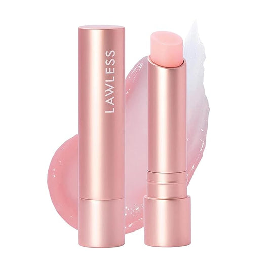 LAWLESS Forget the Filler Lip Plumping Line Smoothing Tinted Balm - Pink Marshmallow - Premium Tinted Lip Balm with Natural Ingredients to Plump and Smooth Lips for a Firmer, Fuller Look - 0.09 oz