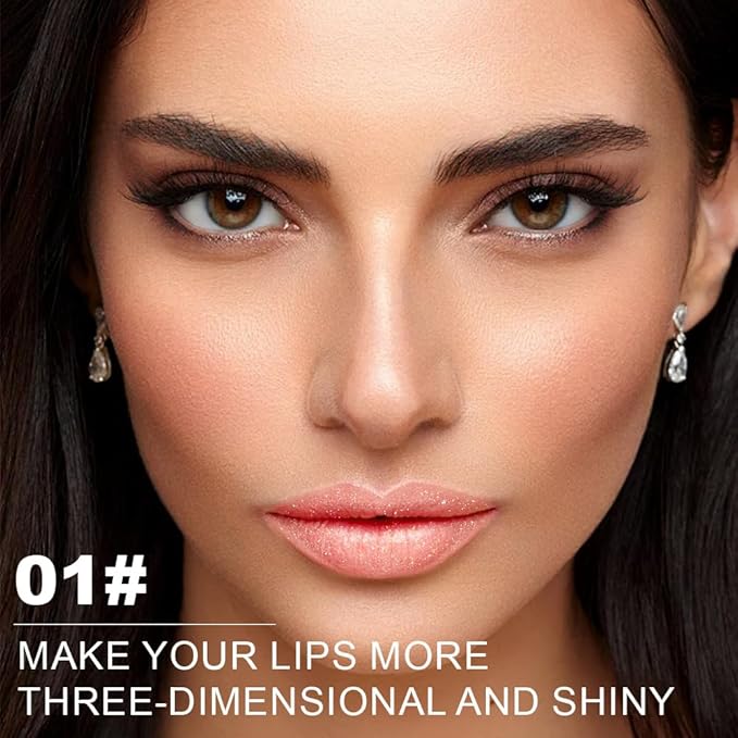 Kaely Glitter Metallic Lipstick, Shimmer Metallic Lipsticks for Women, High Pigmented Lip Color Long Lasting Waterproof Smudge Proof 24 Hour, Halloween Makeup, Vegan & Cruelty-Free, 01