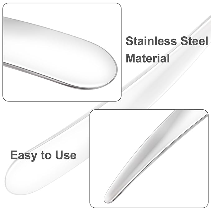 3pcs Mini Metal Cosmetic Makeup Skincare Cream Spatulas Scoop Cosmetics Spoon Practical Beauty Accessories for Mixing and Sampling Makeup Cosmetic Beauty Tools