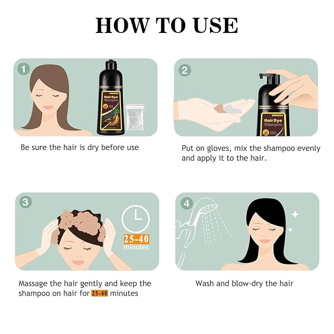 Purple Hair Dye Shampoo 3 in 1 for Vibrant Hair Color, Long-lasting & Natual Hair Color Shampoo, Herbal Ingredients Natural Shampoo Hair Dye Effect in Minutes, Gifts for Men Women 500ml