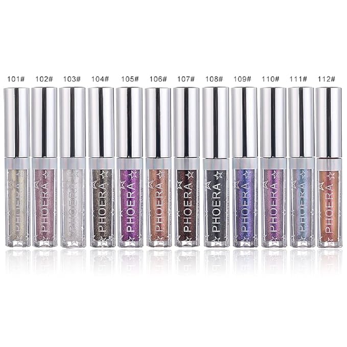 Glitter Eyeshadow，Makeup For Eyes Liquid Shimmer Sparkle Glow Light Colors Pencil Stick Shiny Long Lasting Waterproof Shining Eye Shadow Sets Metallic Pigments Metals Gloss Sparkling Pen Kit (A111)