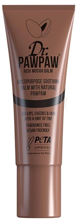 Rich Mocha Balm, Multi-Purpose Natural No Fragrance, for Hydrating Lips, Skin, Hair, Cuticles, Nails & Beauty Finishing (25 ml)