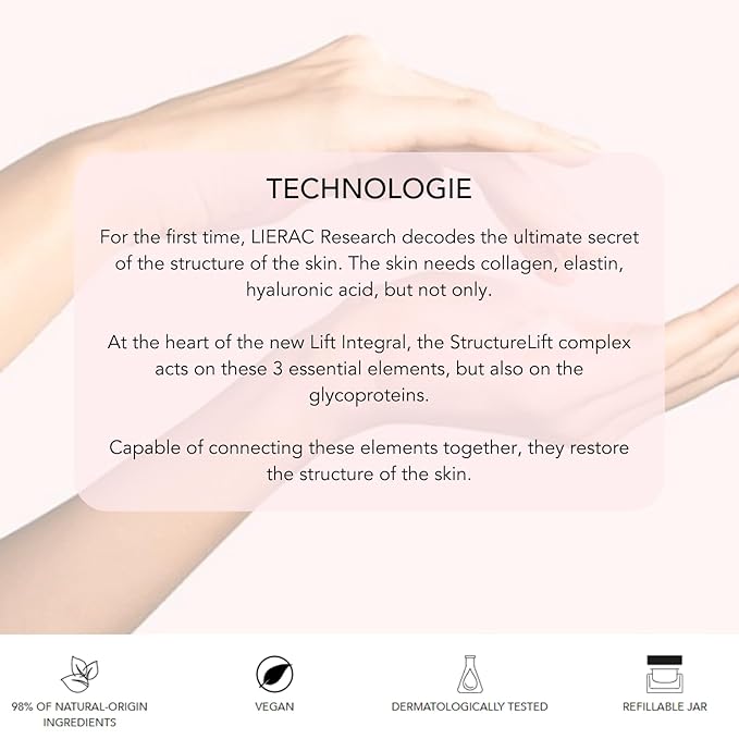 Lierac Lift Integral Firming & Wrinkle Face Cream - Face Moisturizer with Collagen, Elastin & Hyaluronic Acid, Moisturizer Reduces Appearance of Wrinkles Suitable for Women's Sensitive Skin - 50ml