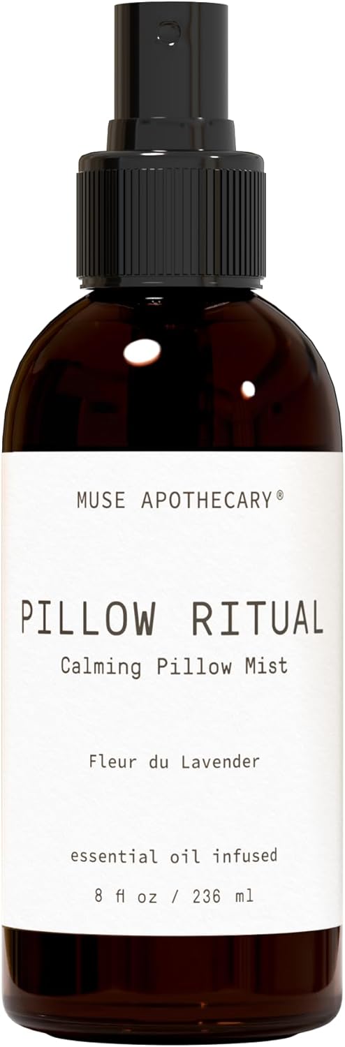 Muse Apothecary Pillow Ritual - Aromatic, Calming and Relaxing Pillow Mist, Linen and Fabric Spray - Infused with Natural Aromatherapy Essential Oils - 8 oz, Fleur du Lavender