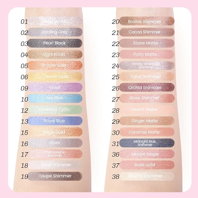 Kaely 2in1 Cream Eye Shadow Brightener Sticks for Eyes, Pencil Eyeshadow Applicator Stick Waterproof Pigmented, Eye Shadow Palette Highlighter Makeup, sombras para ojos, 36 Mauve taupe Shimmer
