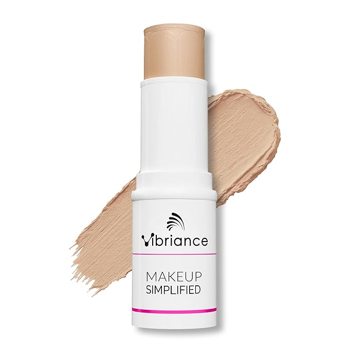 Vibriance Complexion Sticks - Foundation for Mature Skin - Sheer, Buildable Coverage Face Makeup Foundation for Older Women - 3-in-1 Base, Contour, Concealer - Beige