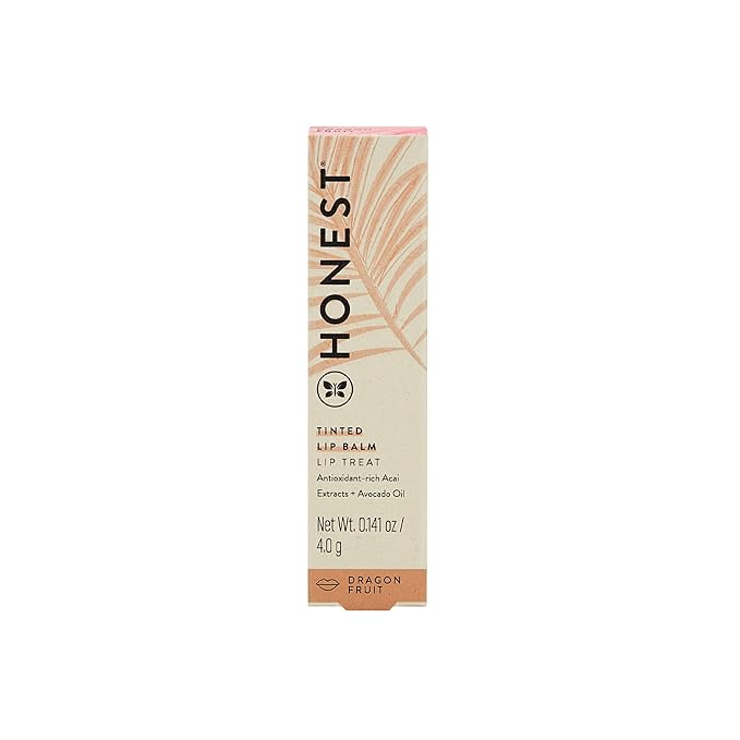 Honest Beauty Tinted Lip Balm | Antioxidant-rich Acai Extracts + Avocado Oil | EWG Certified, Vegan, Cruelty Free | Dragon Fruit