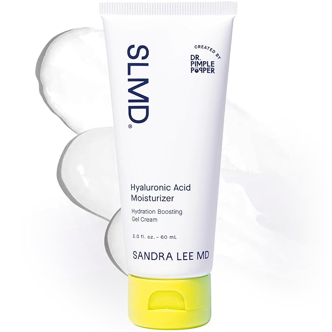 SLMD by Dr. Pimple Popper | Hyaluronic Acid Face Moisturizer 2.0 fl. oz. Hyaluronic Acid Moisturizer Cream for Face, Lightweight, Oil-Free Hydration for All Skin Types, Smooths & Soothes.
