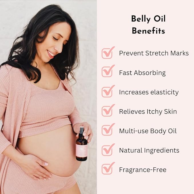 Belly Bundle by Irene Organics - Organic Belly Butter and Oil for Pregnancy Stretch Mark Prevention and Treatment - Award Winning Skincare For Pregnancy and Postpartum - Mother's Day Gift Set (Small)