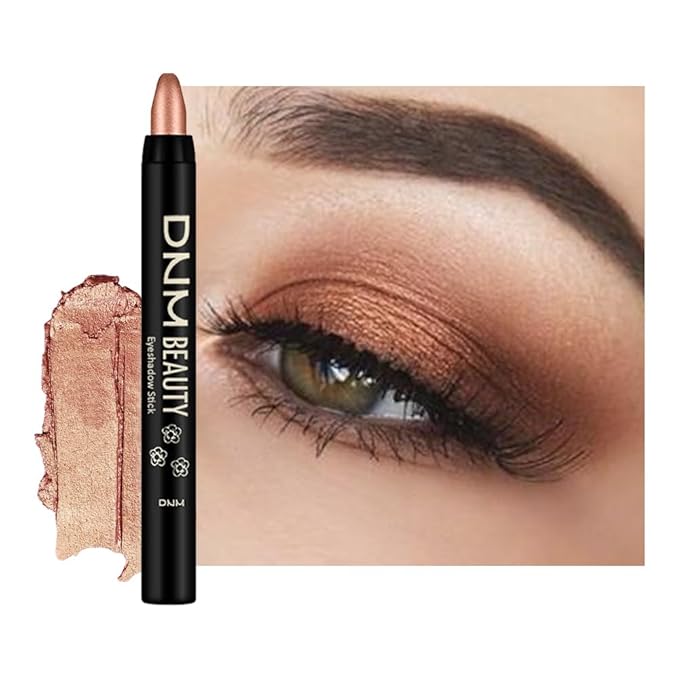 Kaely Cream Eye Shadow Sticks, Copper Shimmer Eyeliner Pencil Eyeshadow Palette Makeup, Eye Highlighter Brightener Stick for Older Women Waterproof Pigmented, sombras para ojos, New-57