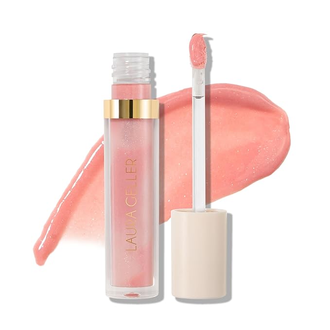 LAURA GELLER NEW YORK Italian Marble Glossy Lip Tint - Moisturizing Lip Gloss - Enriched with Shea, Mango and Cocoa Butters (02 Rosé Spritz)