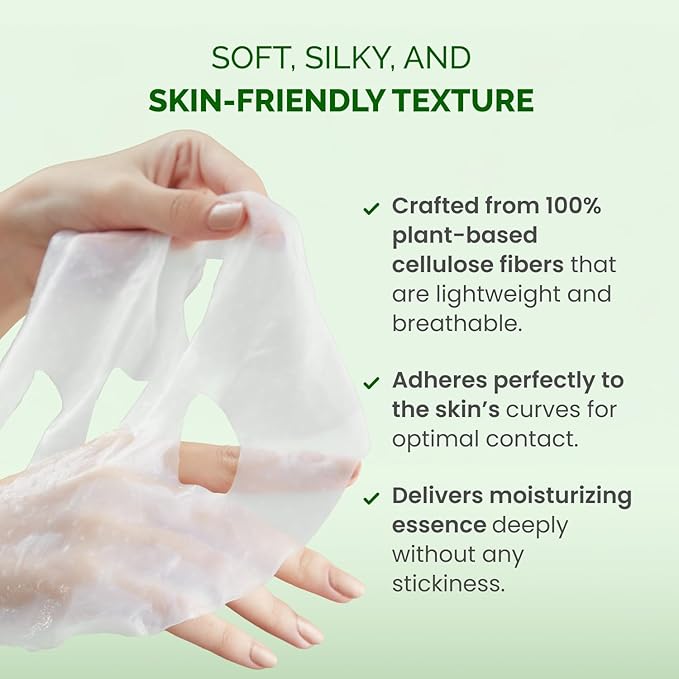 PLANTIFIQUE Superfood Facial Sheet Mask Variety Box 10 Pack – 2x Coconut, Aloe, Vitamin C, Centella & Collagen Face Masks – Hydrating & Glow-Enhancing – For All Skin Types