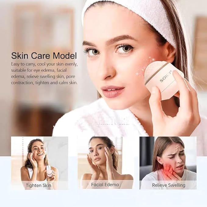 Facial Roller Stainless Steel Eye and Face Ice Massage Roller 360 Degree Rotate Ice Massage Roller Beauty Skin Care Tool