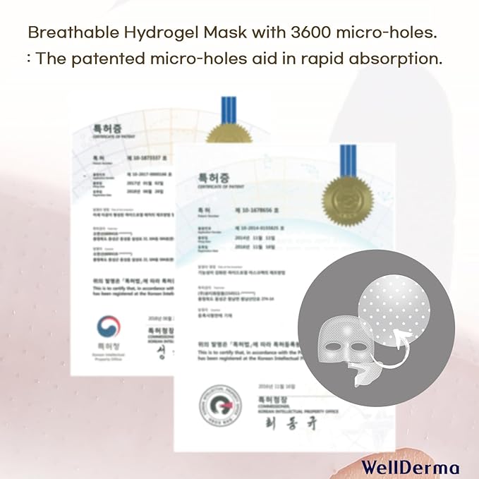 WELLDERMA Premium Retinol Collagen Restore Fitting Mask 4EA - Korean Collagen Face Mask for all around care, Wrinkles, Elasticity, Brightening, Deep Hydration, Face mask Skin Care