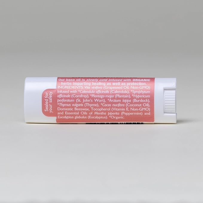 Natural Lip Balm, Herbal Infused, Mintyliptus Peppermint Eucalyptus, Calendula Lip Balm, Ora's Amazing Herbal