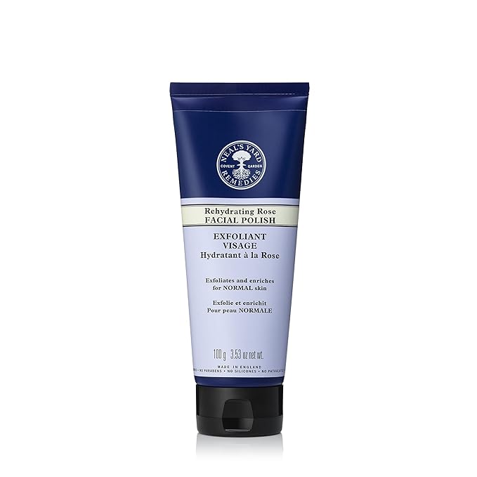 Neal's Yard Remedies Rehydrating Rose Face Polish | Exfoliating Face Scrub With Damask Rose | For Dehydrated Skin |3.53 oz. net wt.