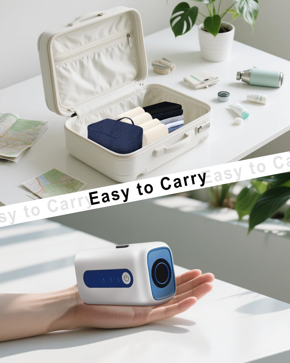 Portable Household Cleaning Box Cleaner Kit Supplies Storage Bag, Auto-Clean Equipment Care Box,Time-Saving Waterless Operation, Cleaner Machine for Air Fresh